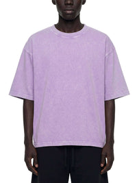 Mineral wash boxy cotton t-shirt with senior year 2027 graphic and retro design