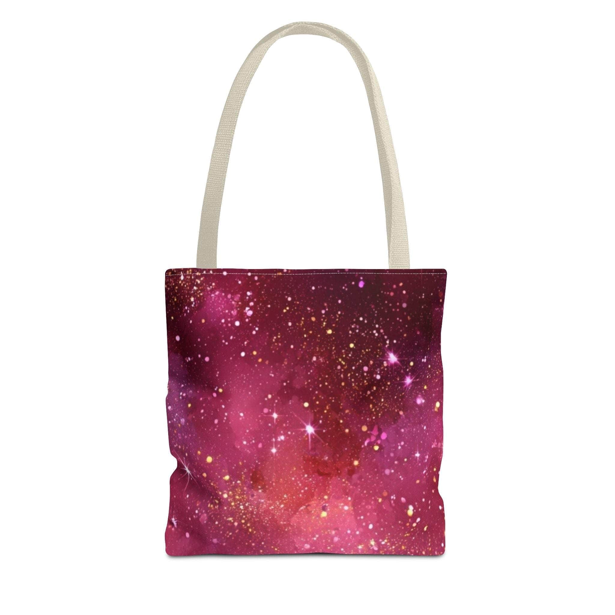 Bratcore Glittery Pink Polyester Tote Bag - Durable Statement - TeninoVentures