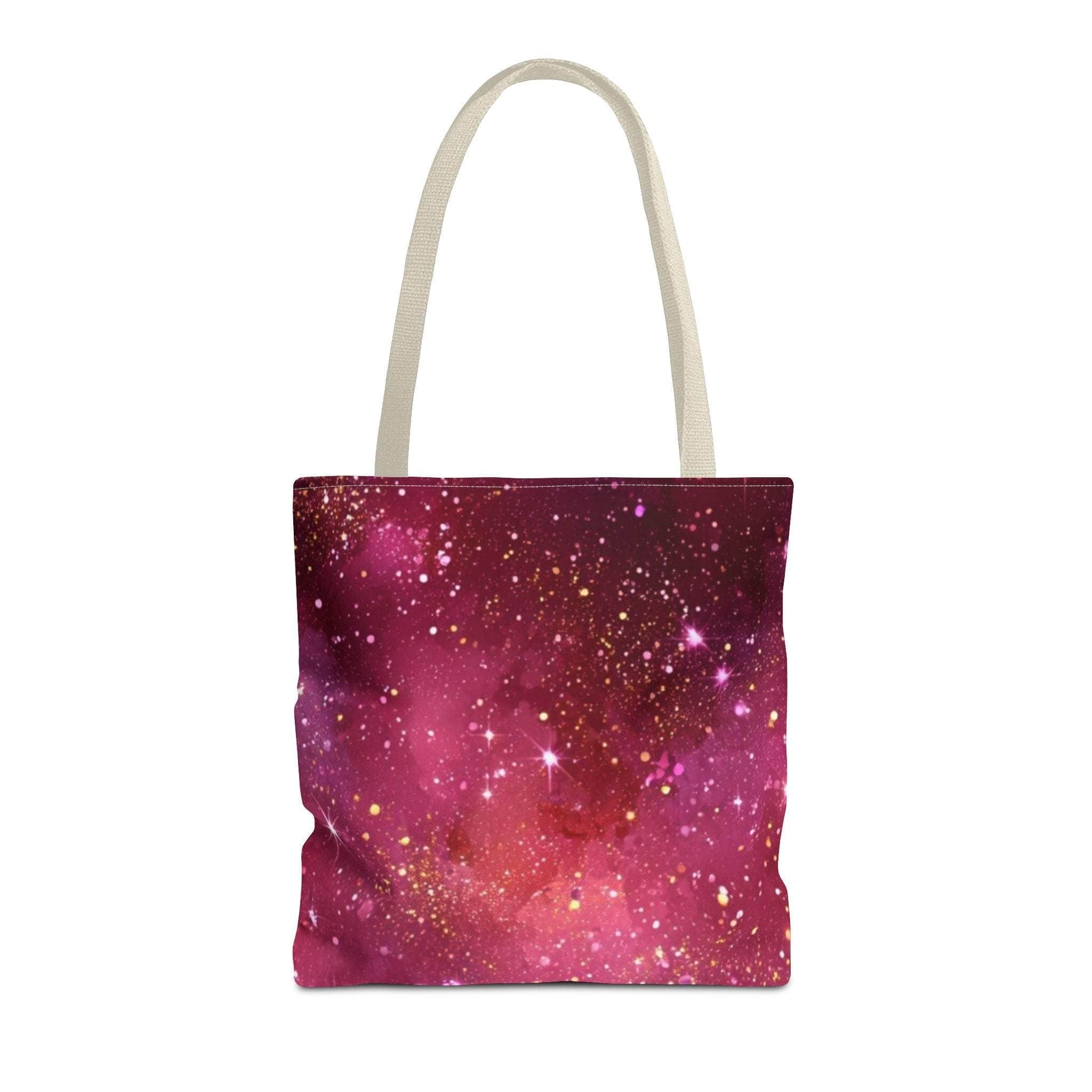 Bratcore Glittery Pink Polyester Tote Bag - Durable Statement - TeninoVentures