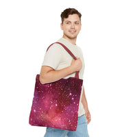 Bratcore Glittery Pink Polyester Tote Bag - Durable Statement - TeninoVentures