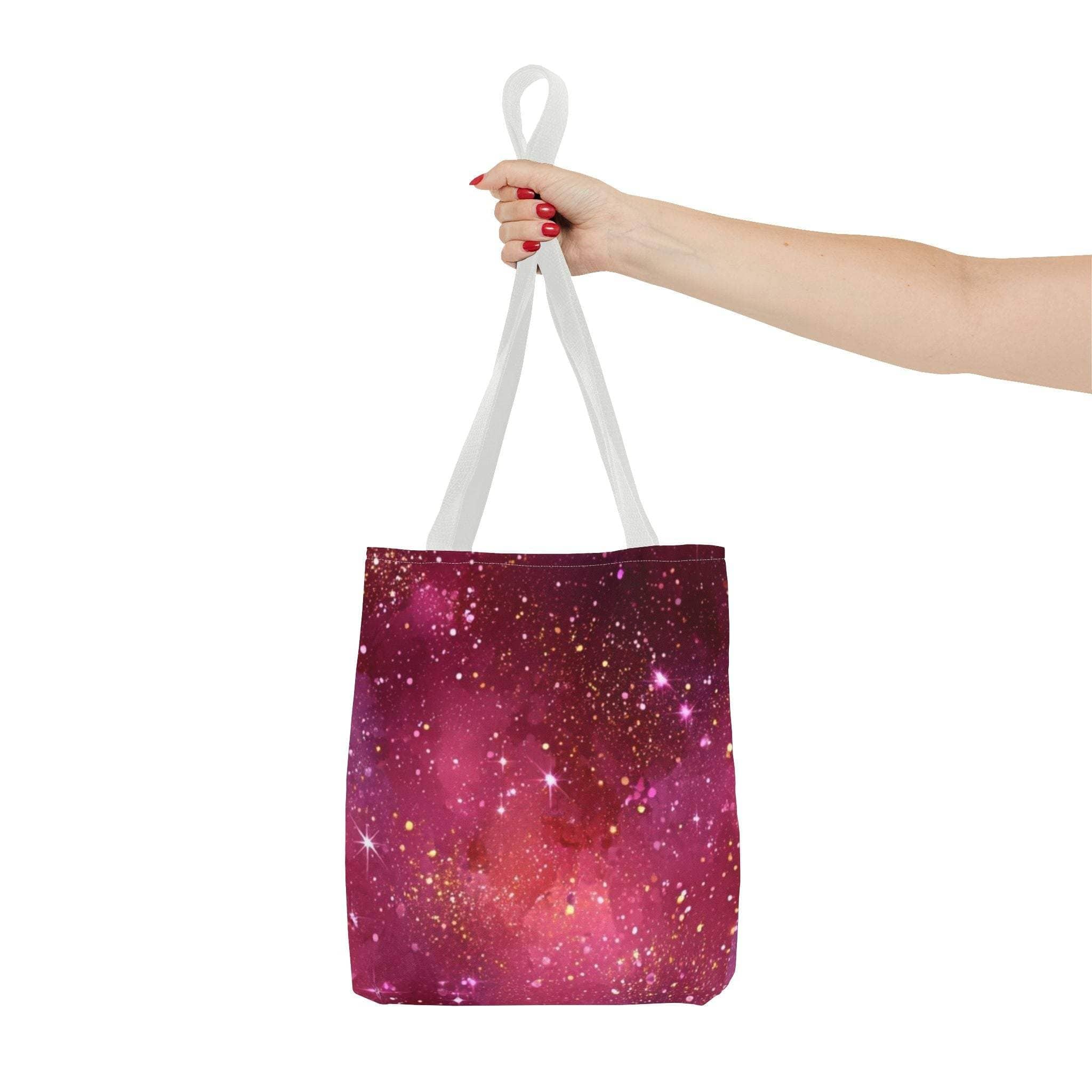 Bratcore Glittery Pink Polyester Tote Bag - Durable Statement - TeninoVentures