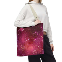 Bratcore Glittery Pink Polyester Tote Bag - Durable Statement - TeninoVentures