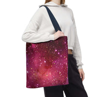 Bratcore Glittery Pink Polyester Tote Bag - Durable Statement - TeninoVentures