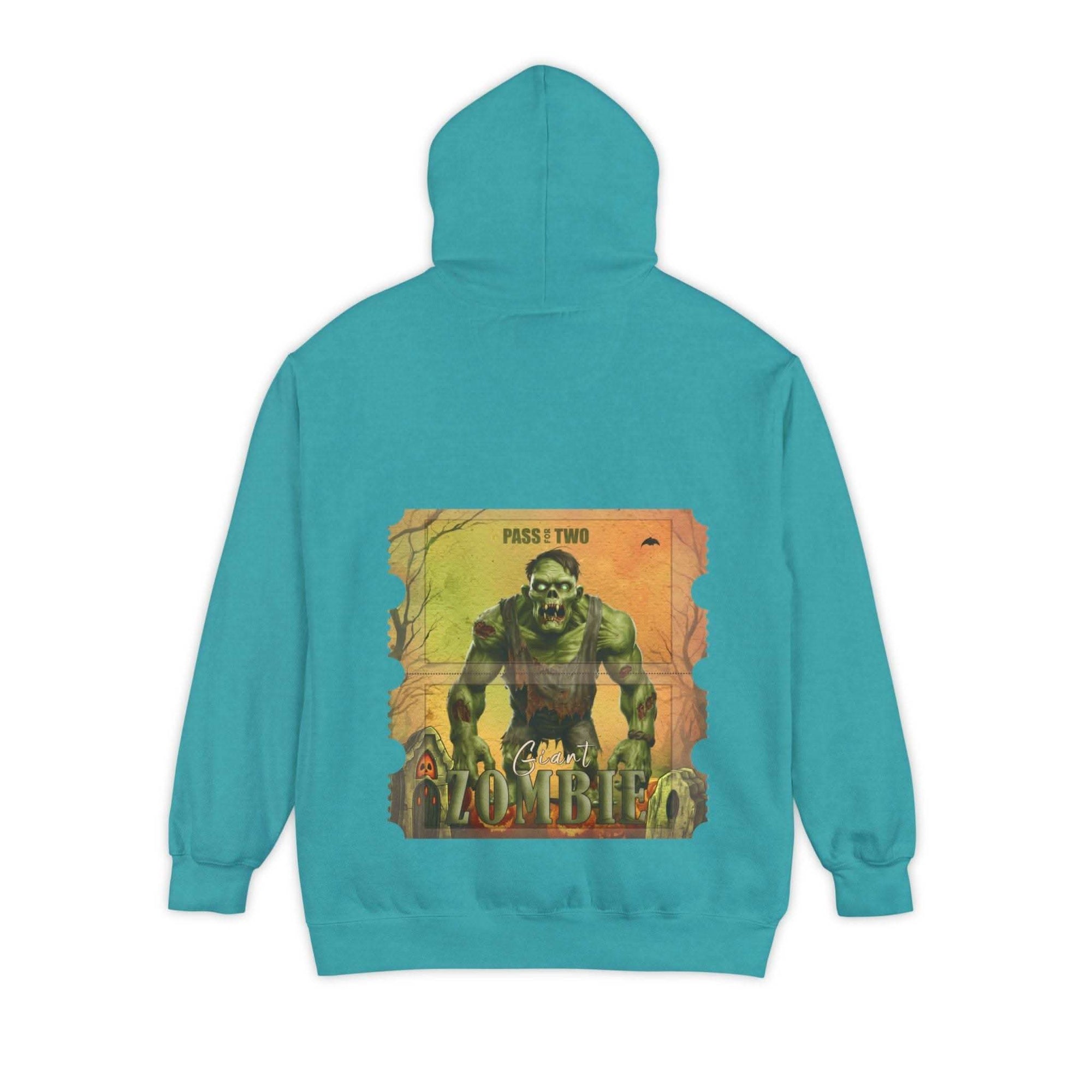Vintage Halloween Giant Zombie Movie Ticket Hoodie - TeninoVentures