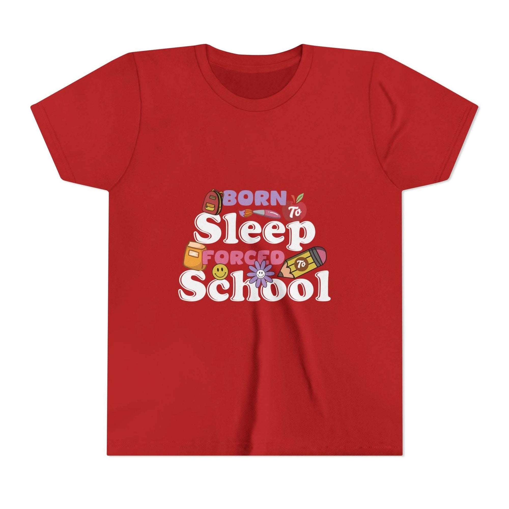 Lightweight Born to Sleep Forced to School Kids T-shirt - TeninoVentures