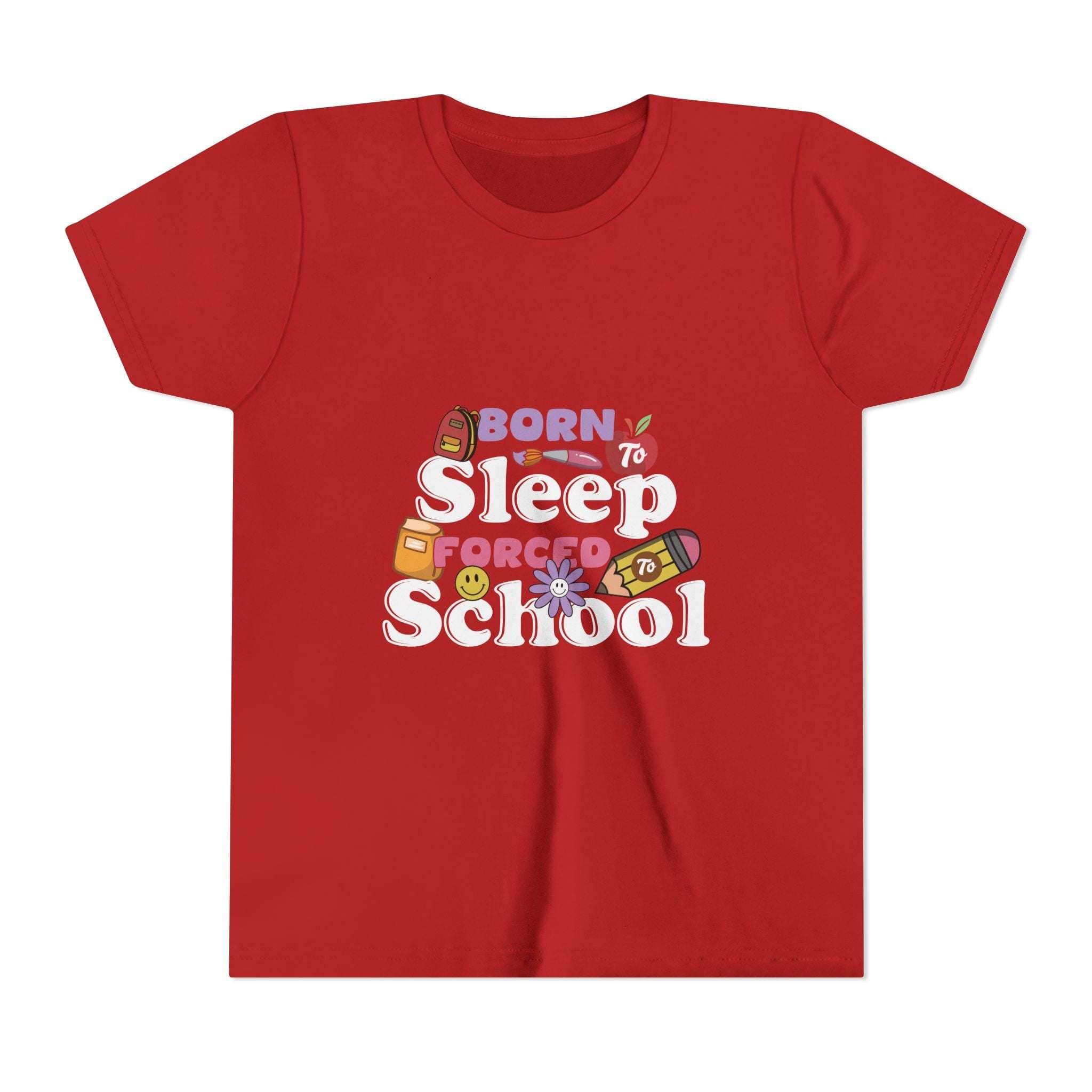 Lightweight Born to Sleep Forced to School Kids T-shirt - TeninoVentures