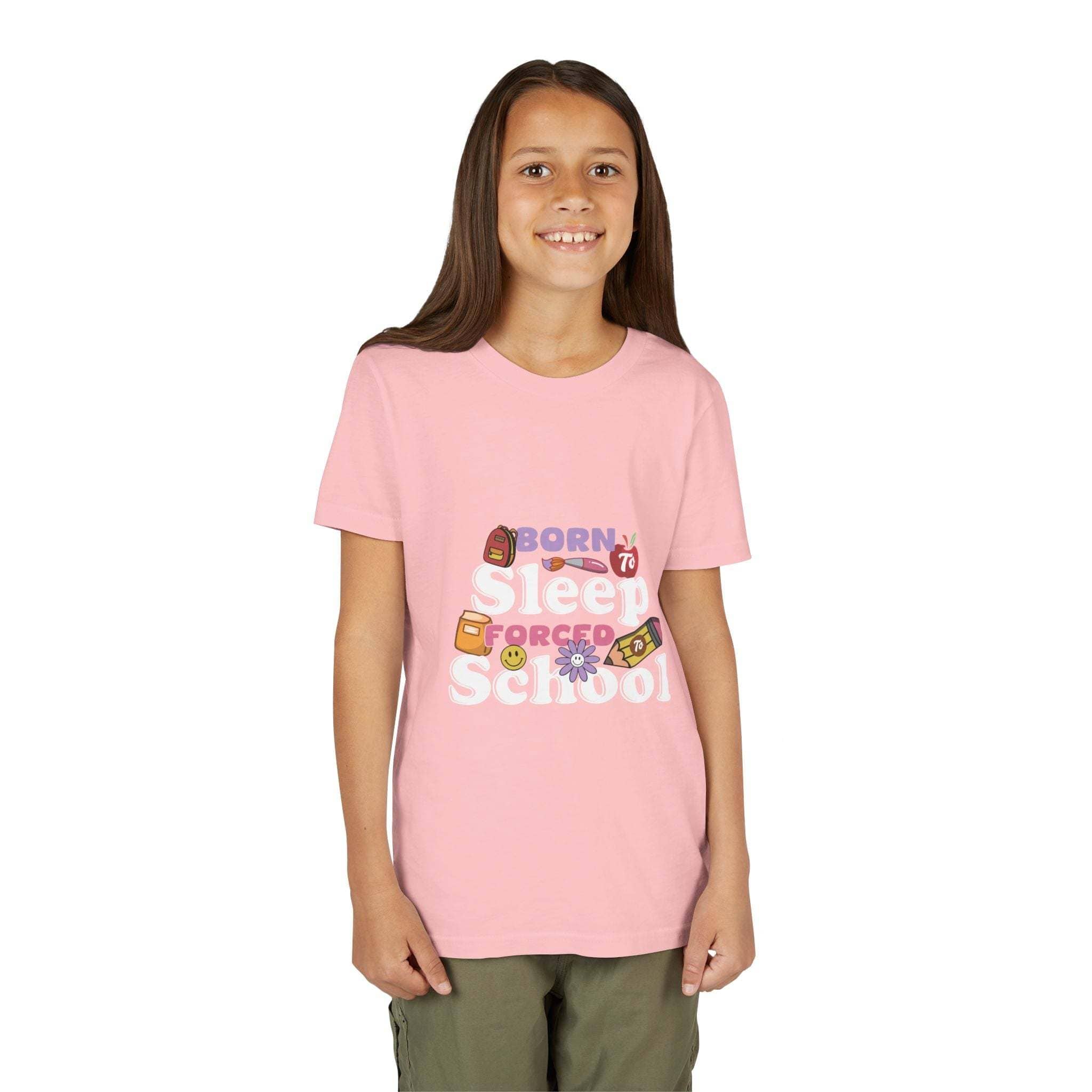 Lightweight Born to Sleep Forced to School Kids T-shirt - TeninoVentures