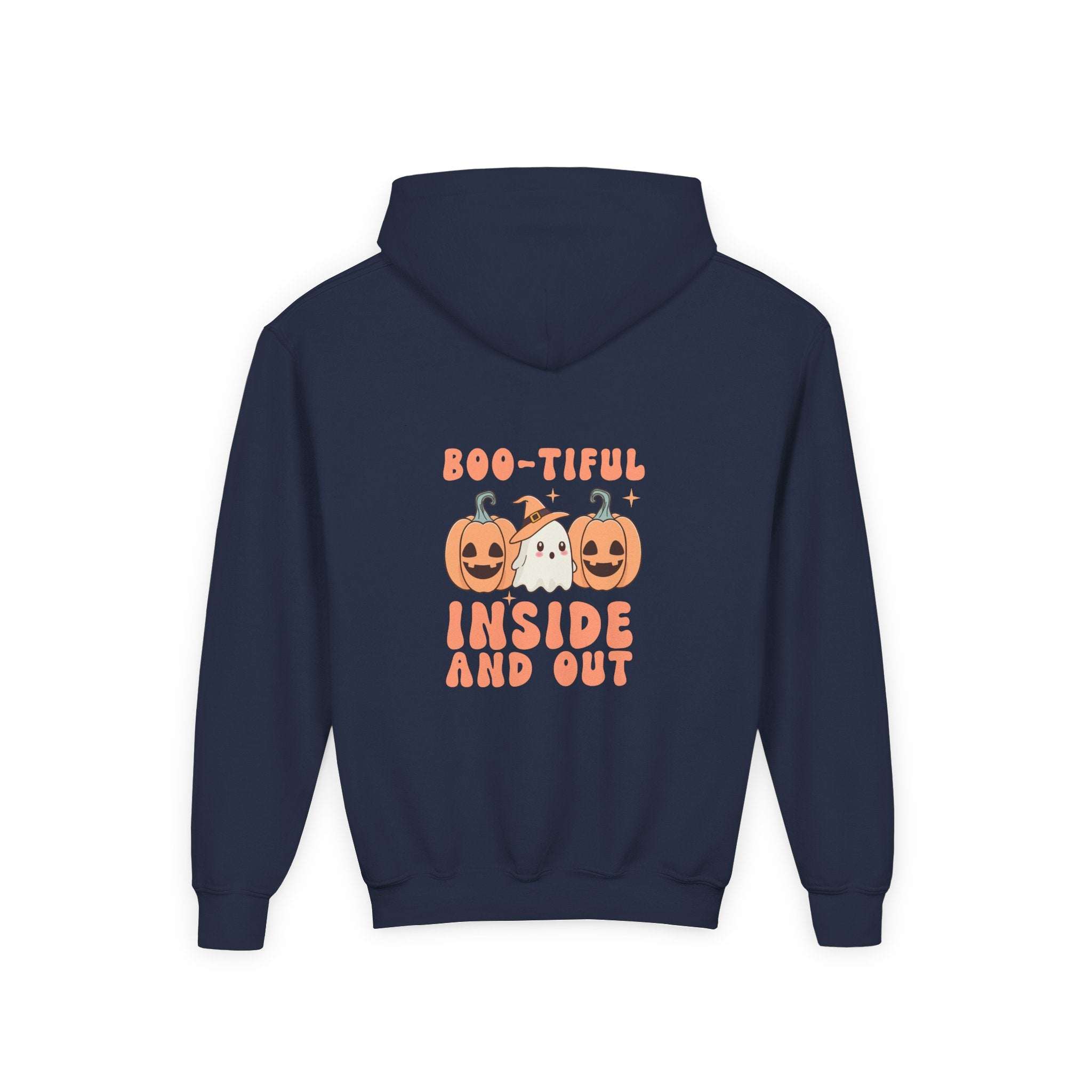 Hooded Sweatshirt - Boo-tiful Inside and Out Halloween Design - TeninoVentures