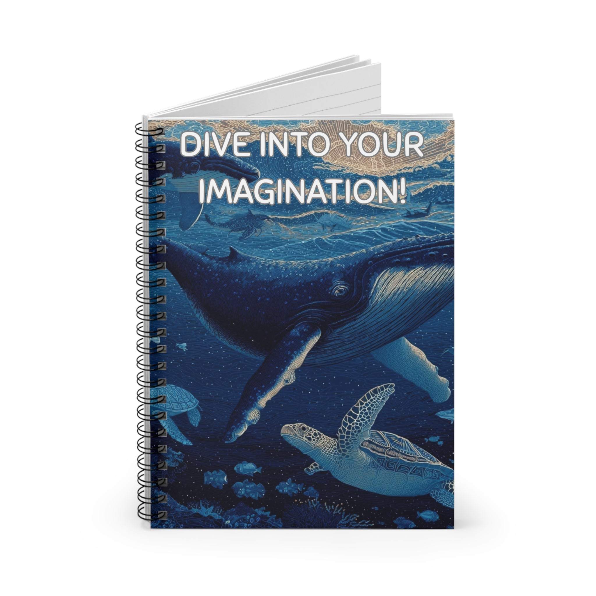 Dive into your Imagination Undersea Spiral Notebook - TeninoVentures