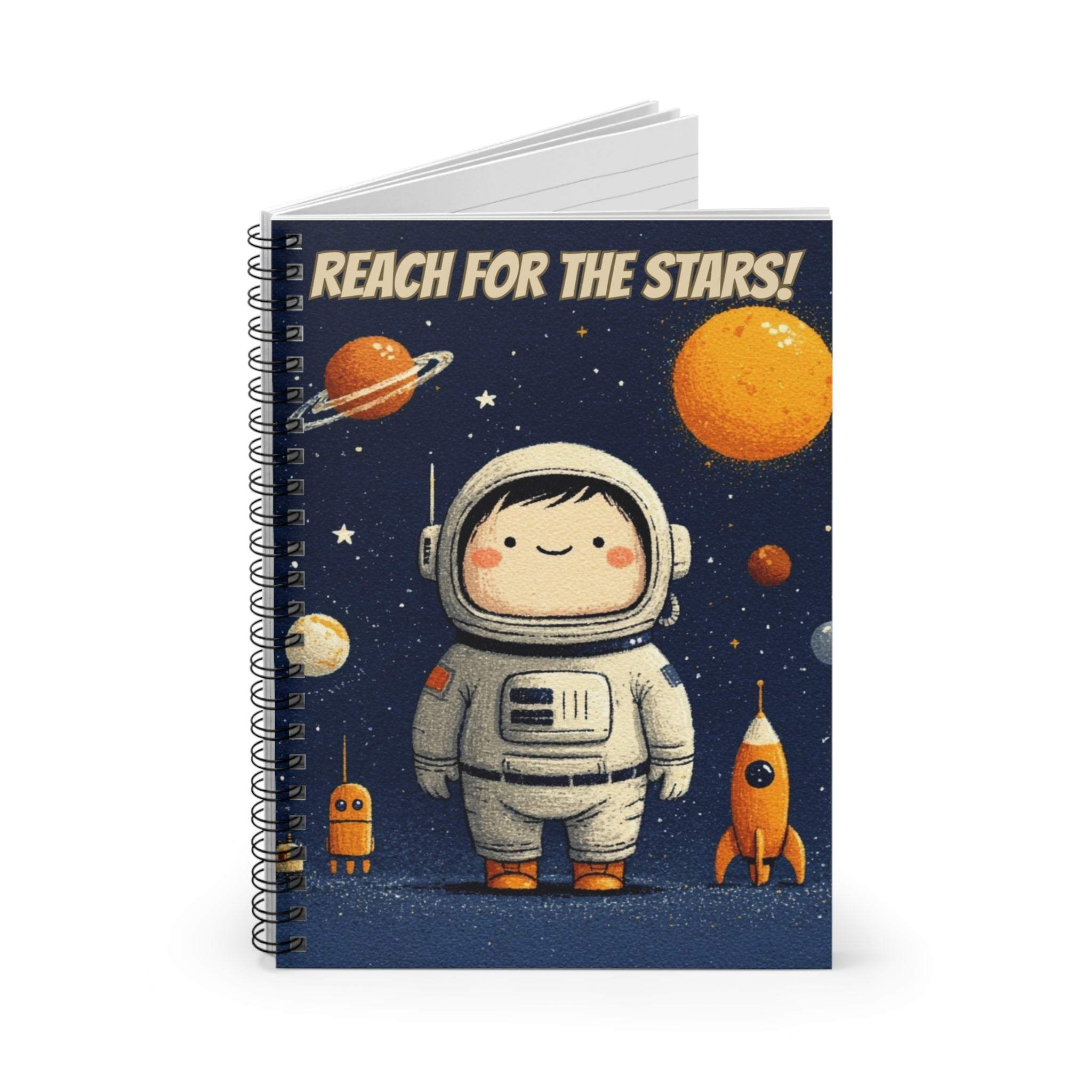 Reach for the Stars Astronaut Spiral Notebook - TeninoVentures