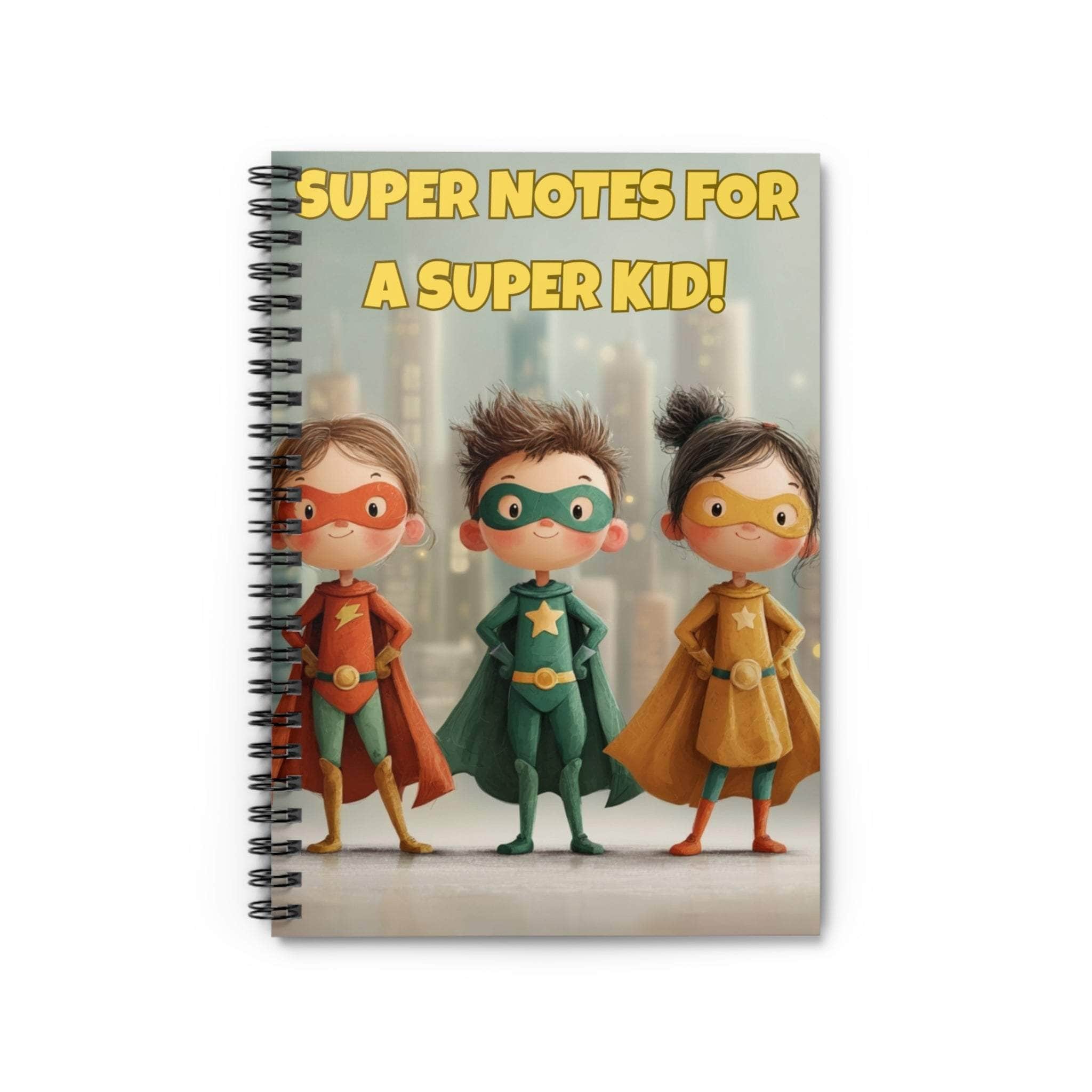Superhero Super Notes for a Super Kid Spiral Notebook for Back to School - TeninoVentures
