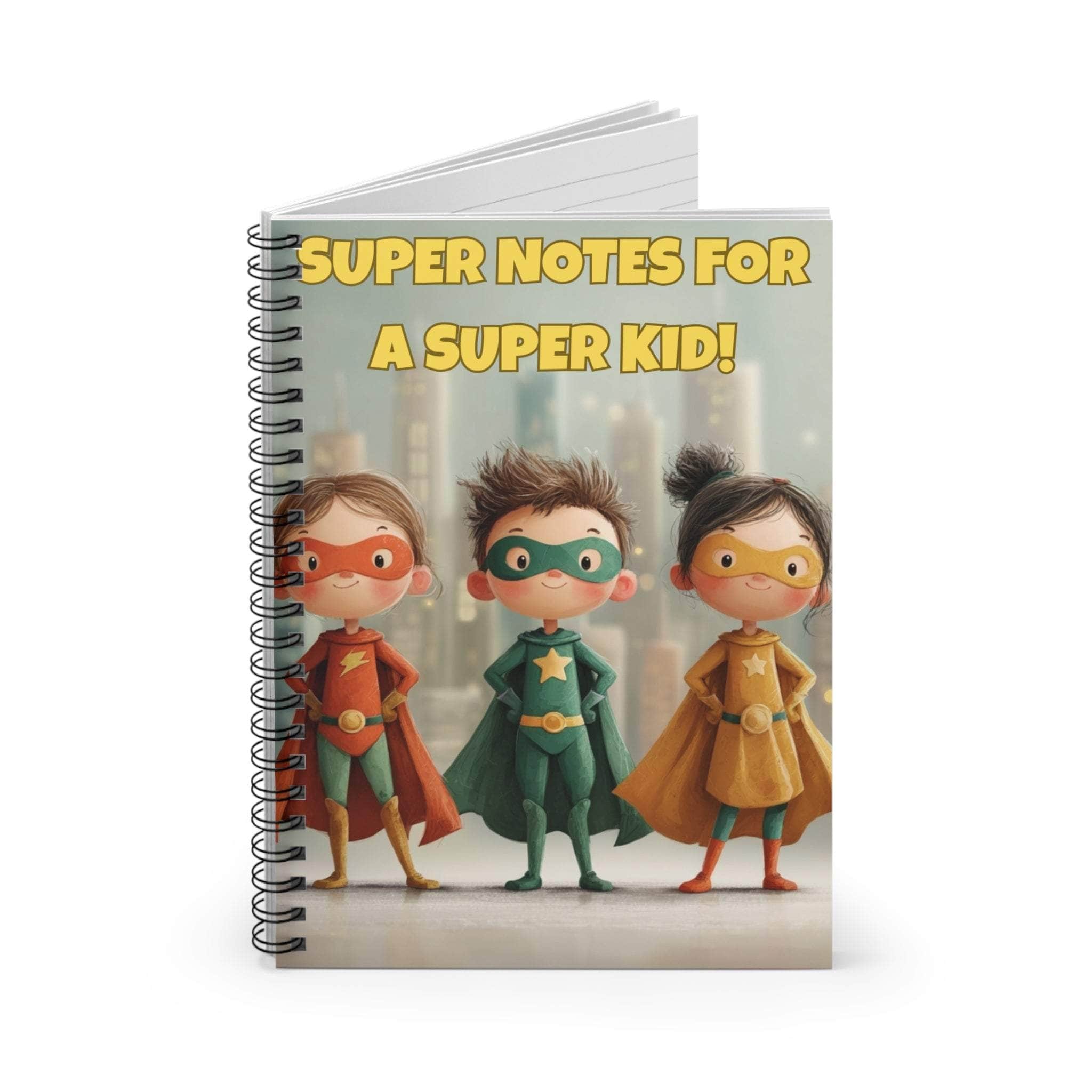 Superhero Super Notes for a Super Kid Spiral Notebook for Back to School - TeninoVentures