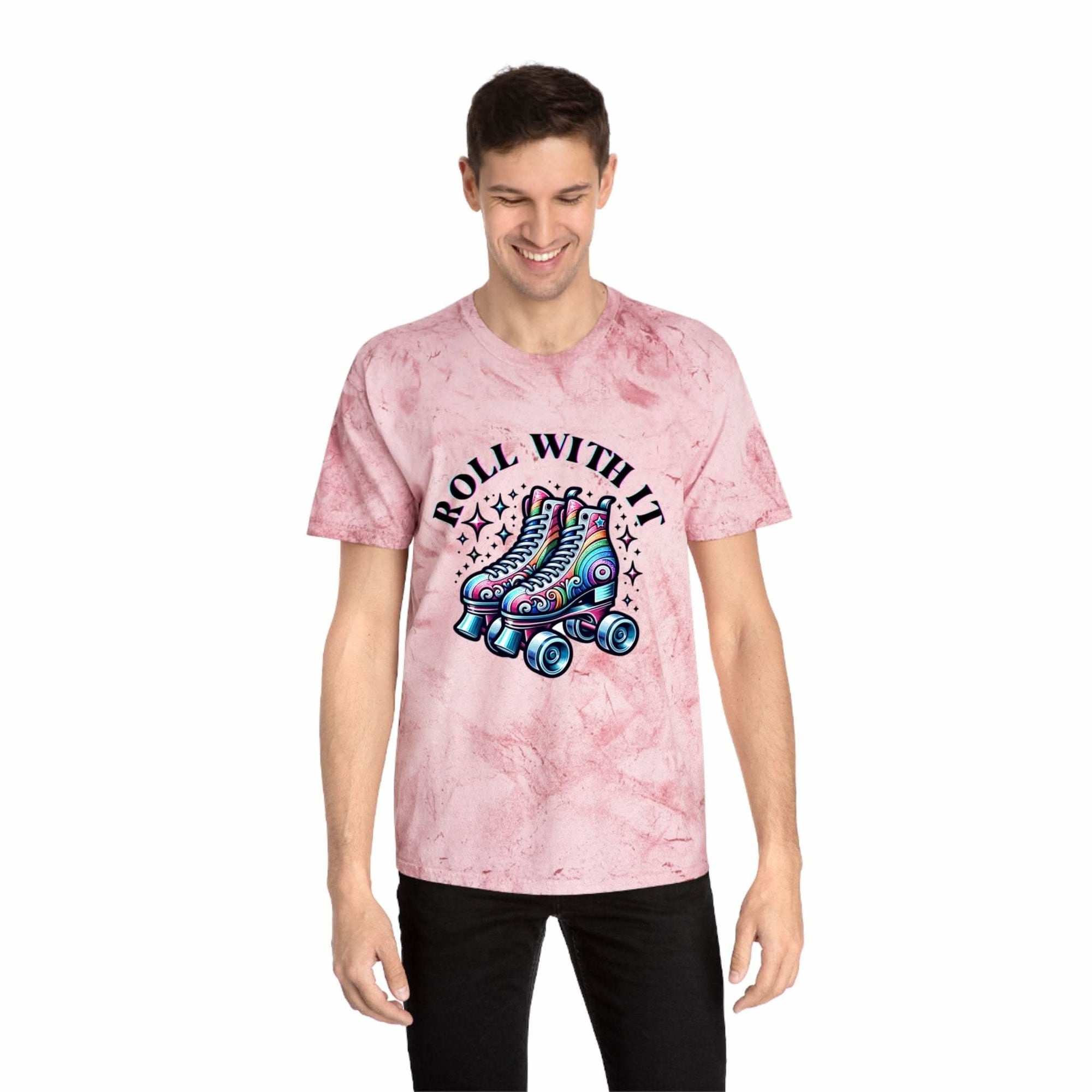 Color Blast T-Shirt - Roll With It Skating Design - TeninoVentures