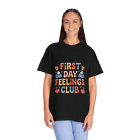 Garment-dyed t-shirt with rich color and soft, durable fabric ideal for back-to-school style
