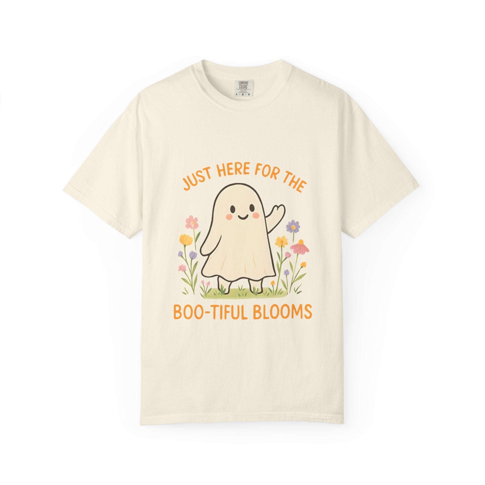 Floral Ghost Halloween T-shirt - TeninoVentures