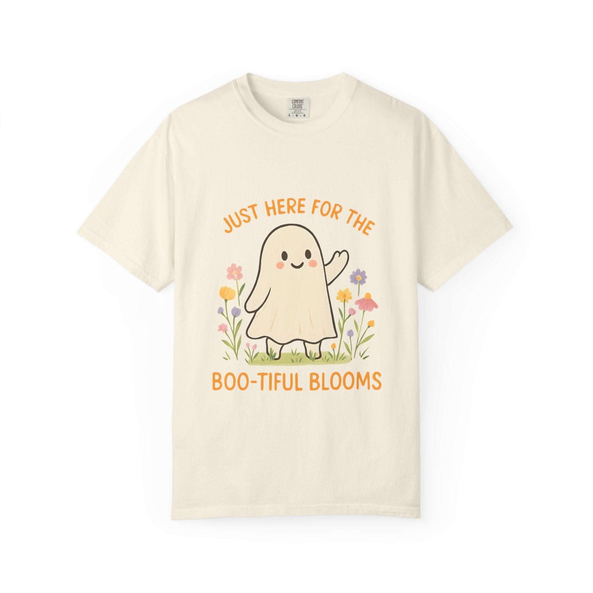 Floral Ghost Halloween T-shirt - TeninoVentures