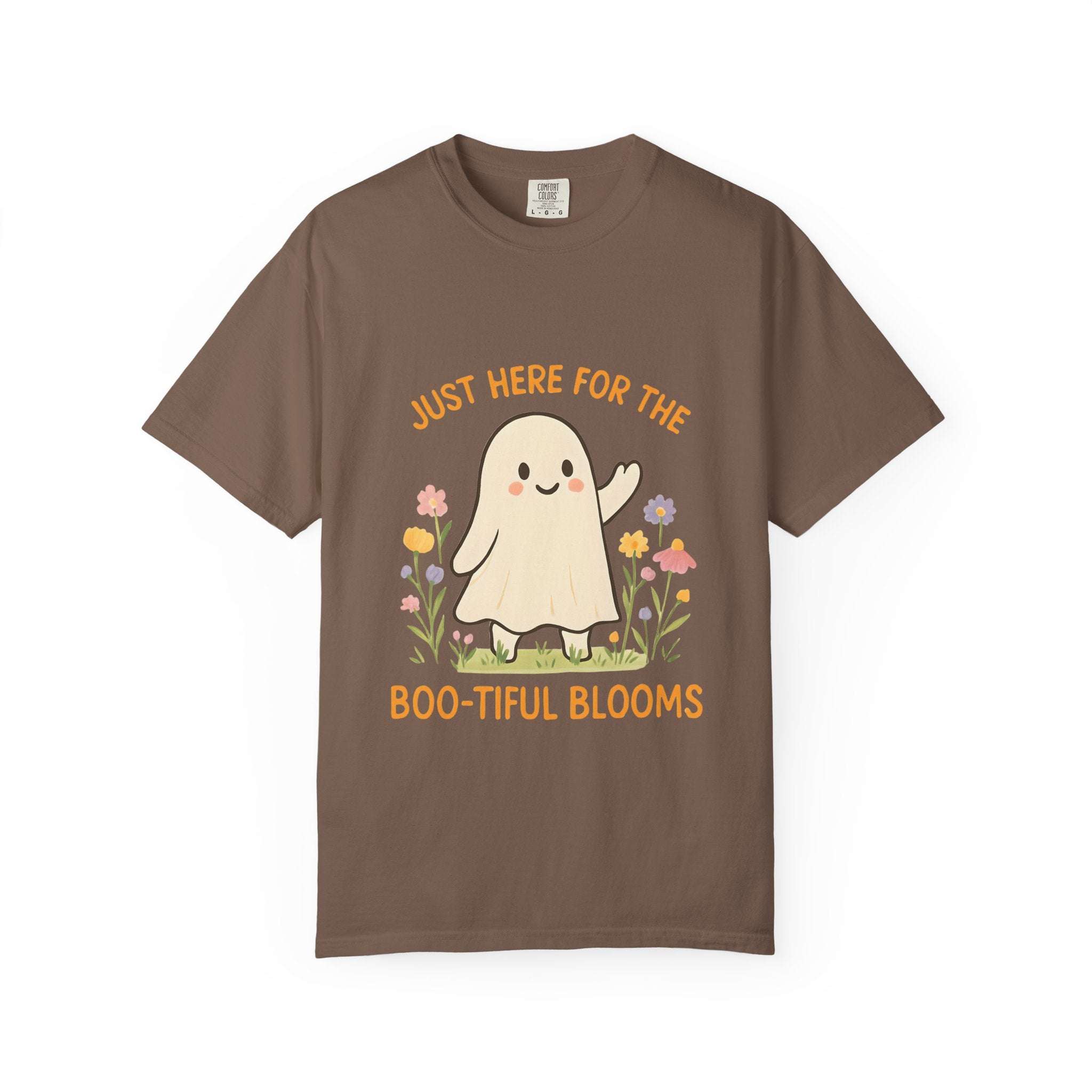 Floral Ghost Halloween T-shirt - TeninoVentures