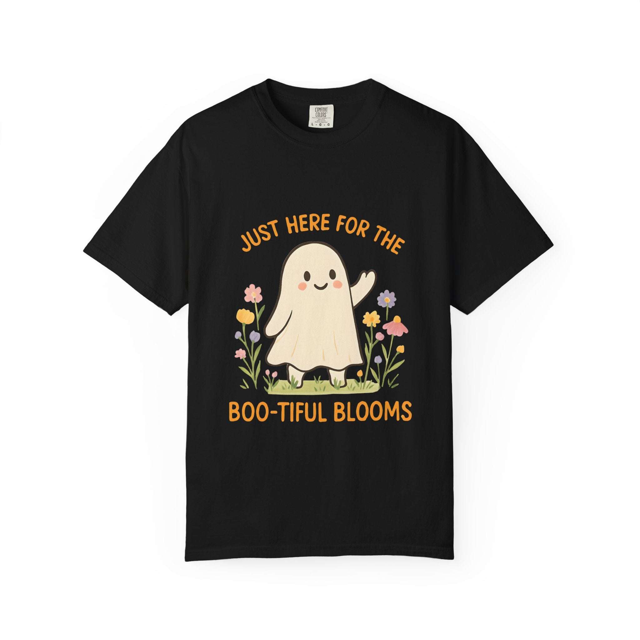 Floral Ghost Halloween T-shirt - TeninoVentures