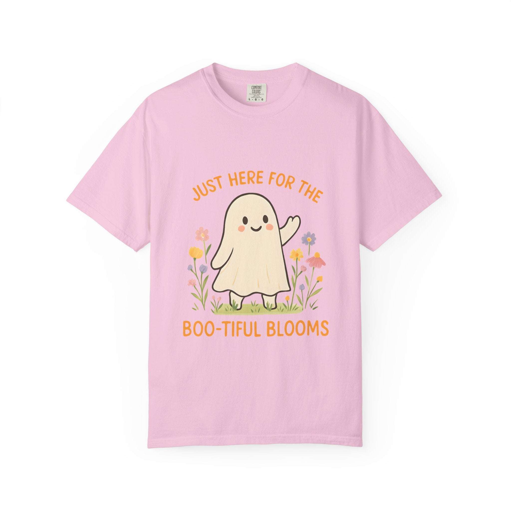 Floral Ghost Halloween T-shirt - TeninoVentures