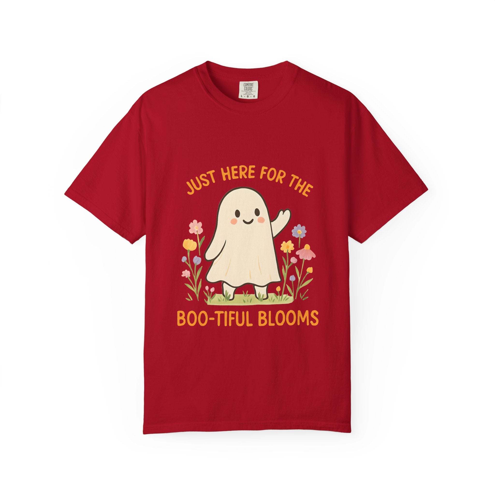 Floral Ghost Halloween T-shirt - TeninoVentures