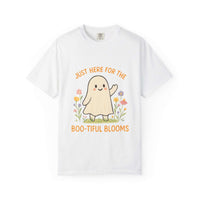 Floral Ghost Halloween T-shirt - TeninoVentures
