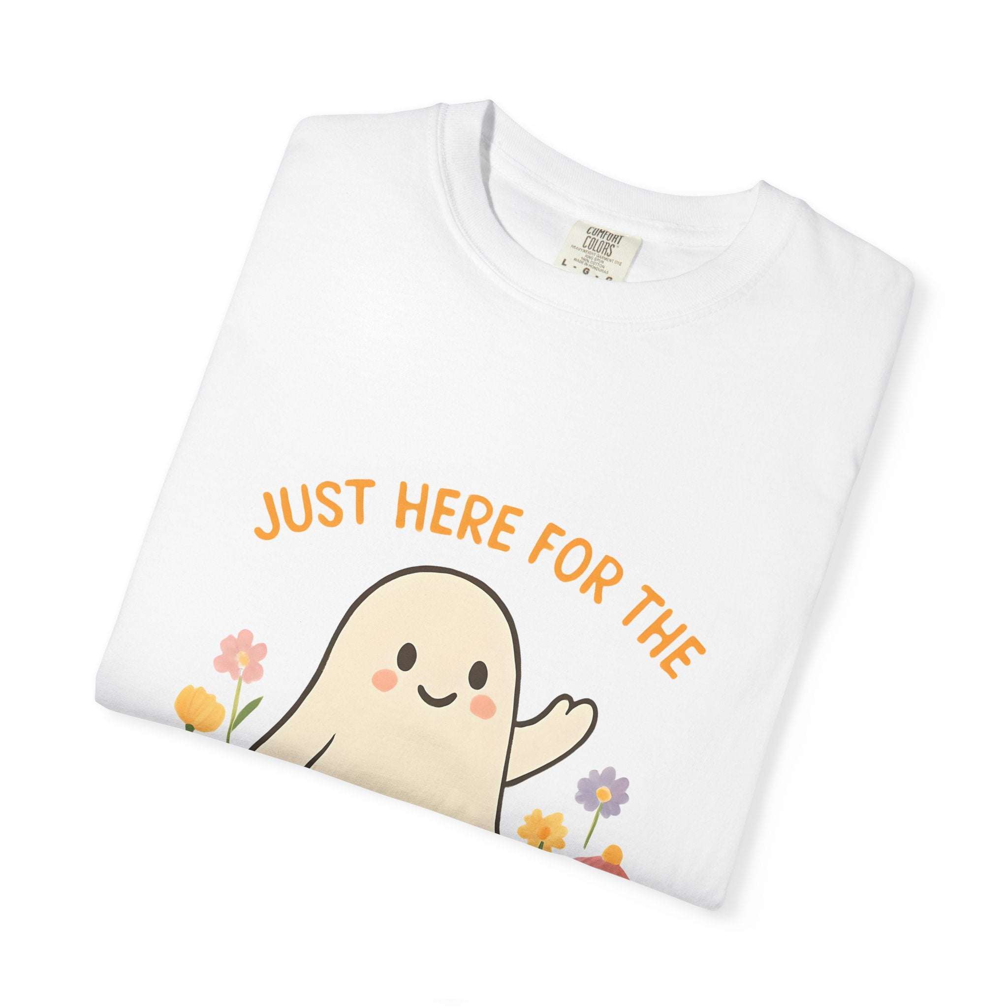 Floral Ghost Halloween T-shirt - TeninoVentures