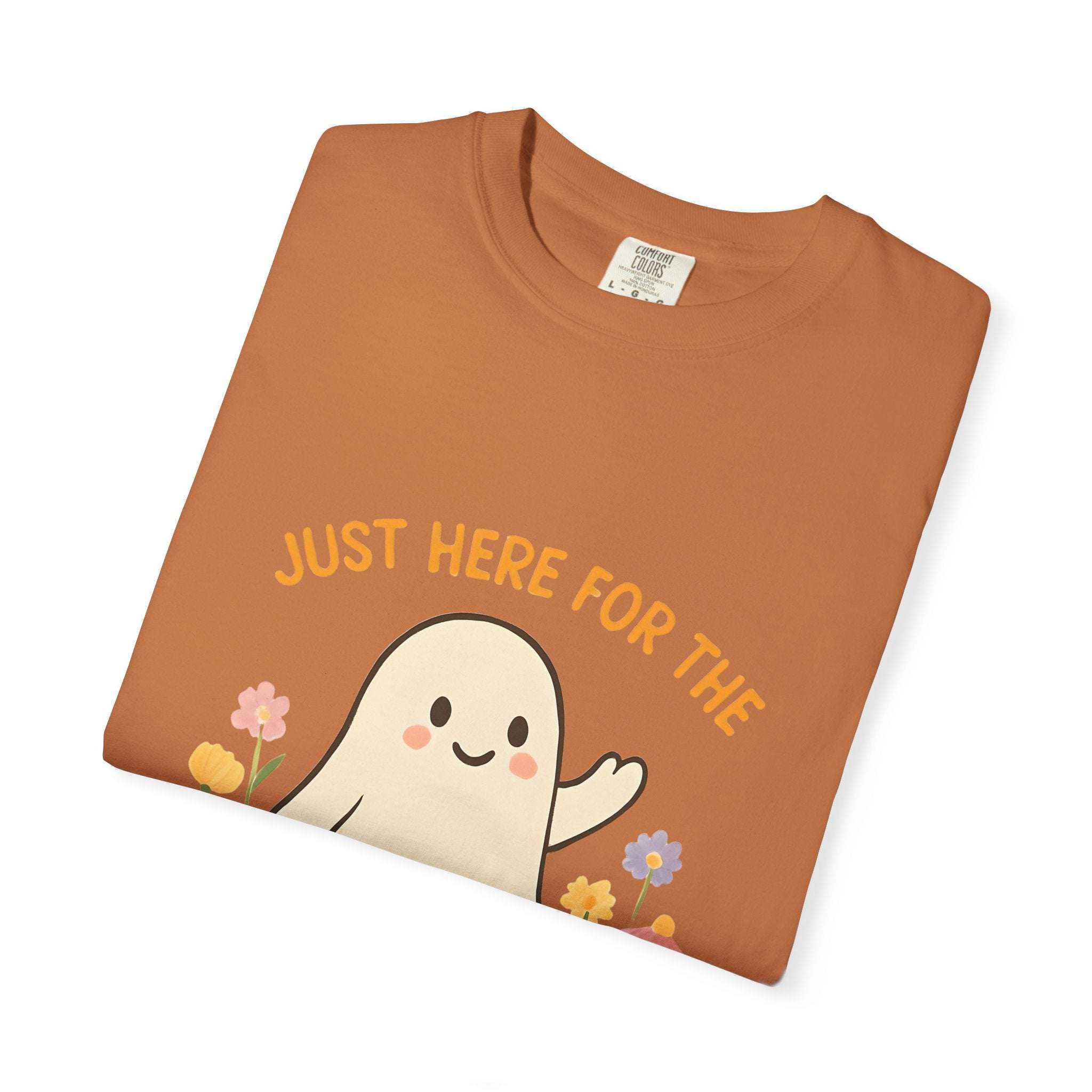 Floral Ghost Halloween T-shirt - TeninoVentures
