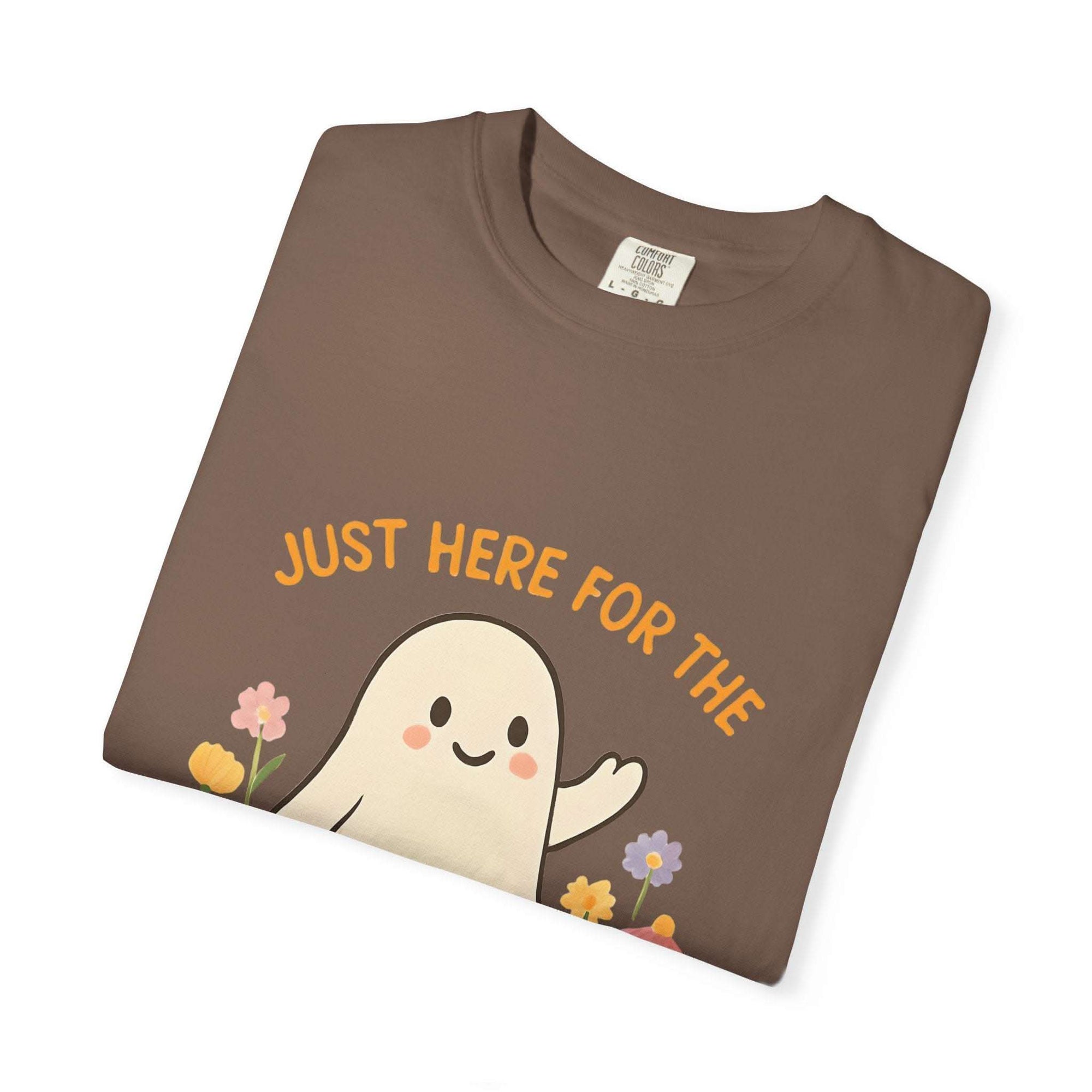 Floral Ghost Halloween T-shirt - TeninoVentures