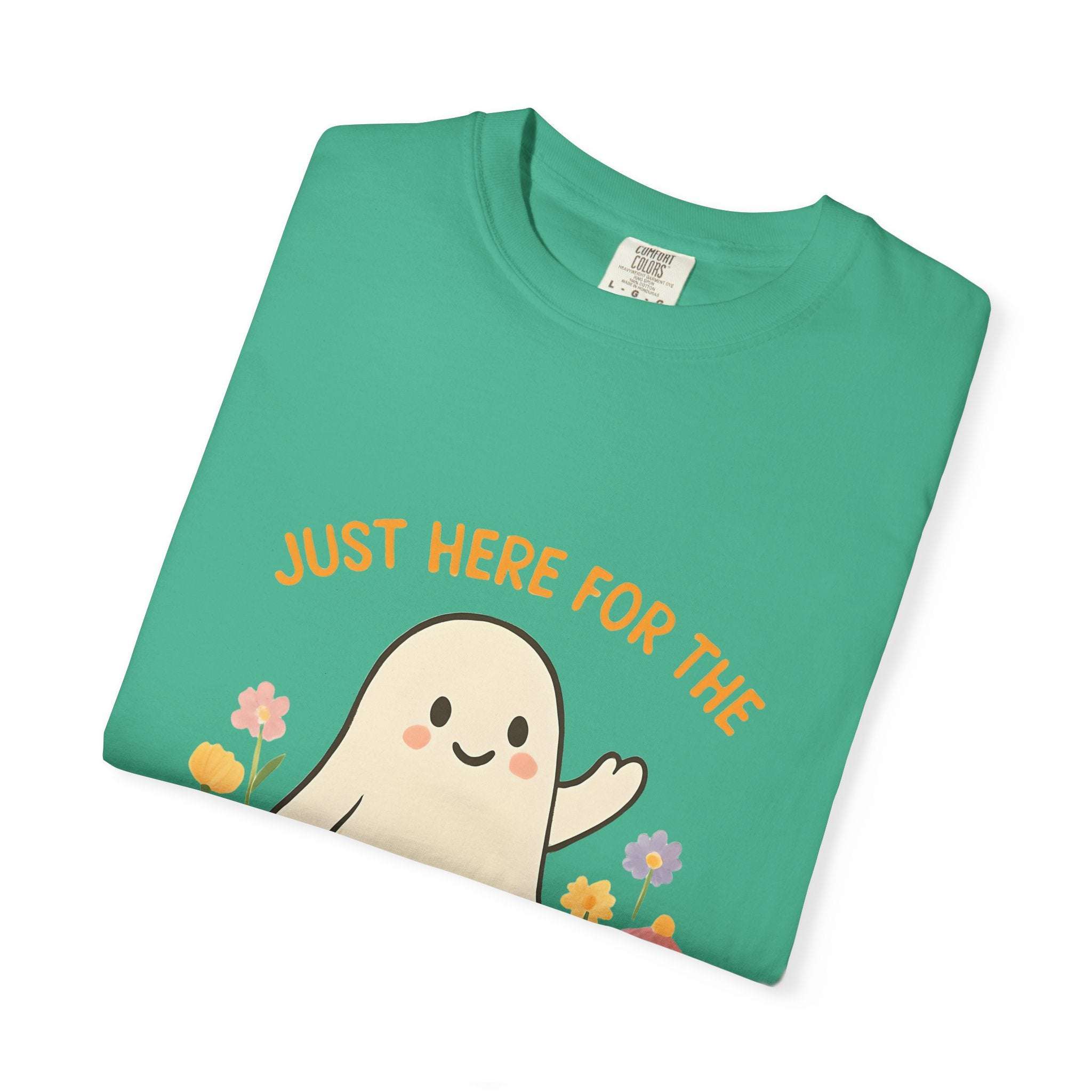 Floral Ghost Halloween T-shirt - TeninoVentures