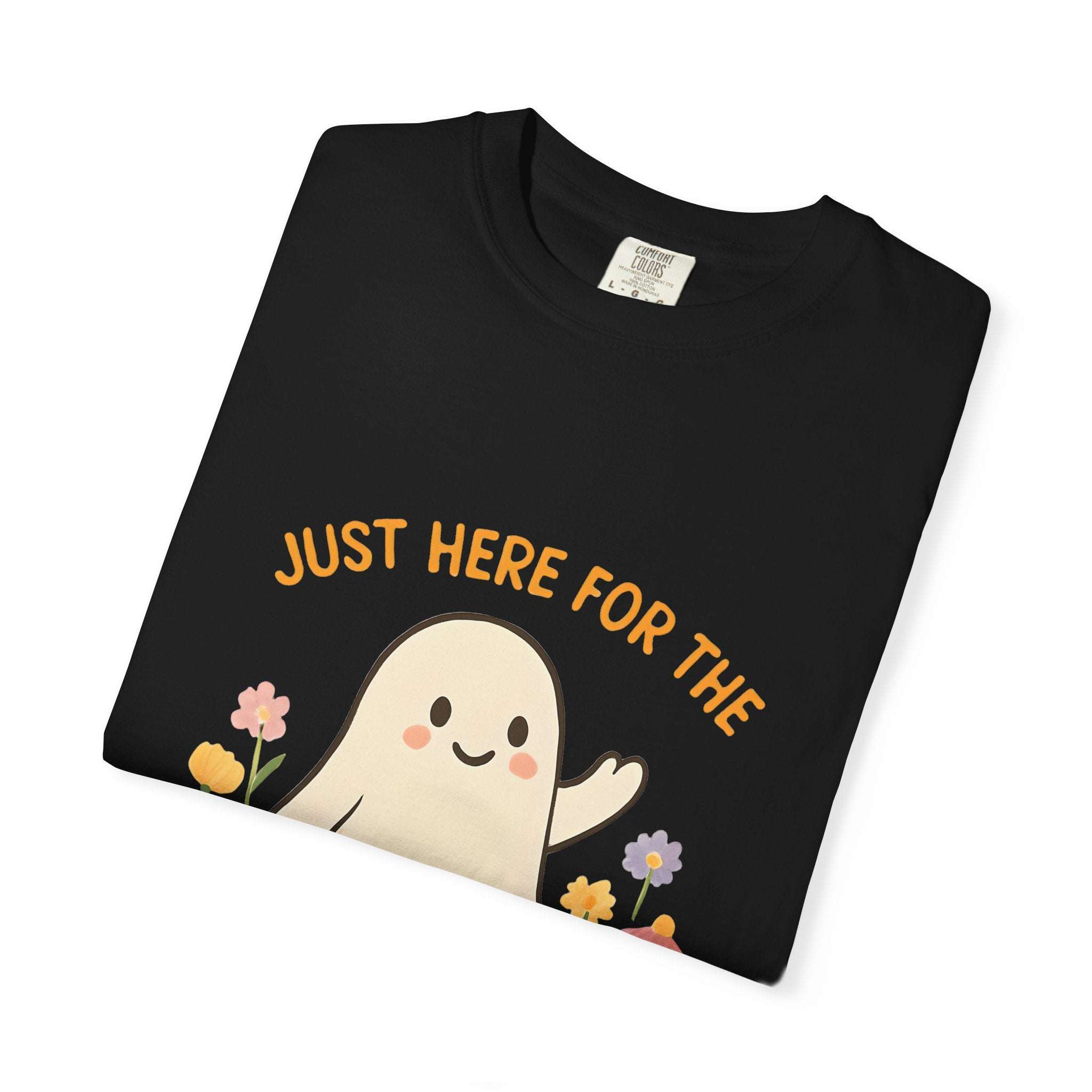 Floral Ghost Halloween T-shirt - TeninoVentures