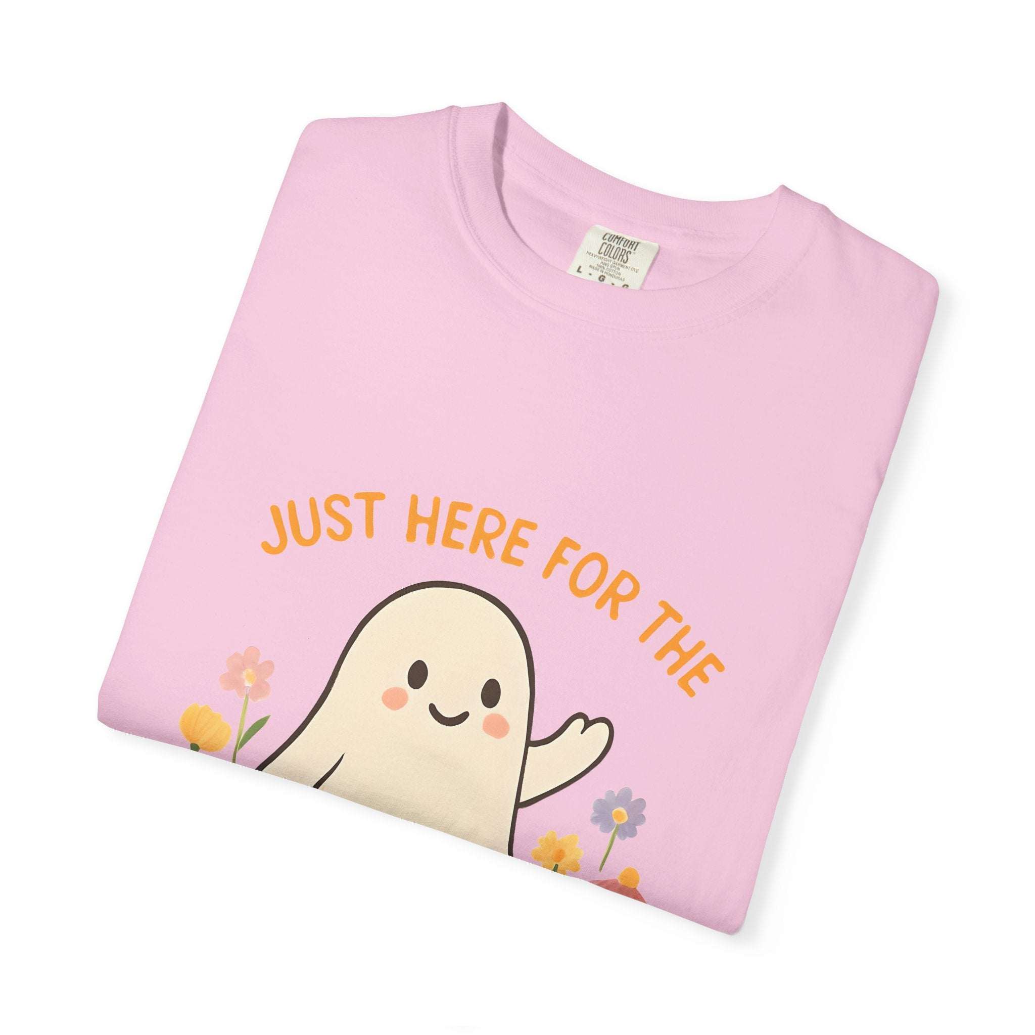 Floral Ghost Halloween T-shirt - TeninoVentures