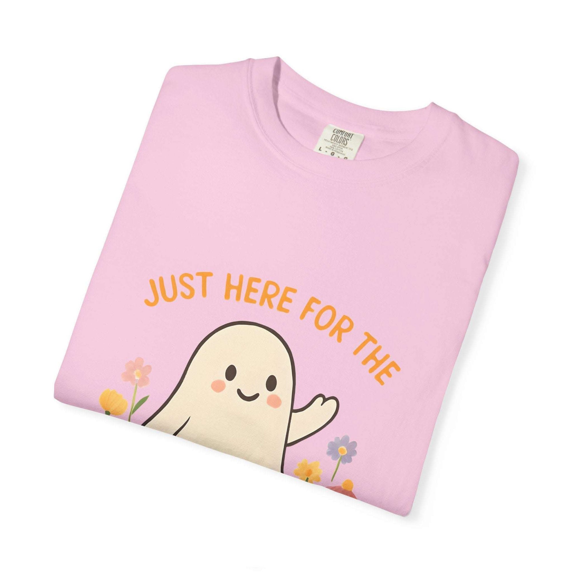 Floral Ghost Halloween T-shirt - TeninoVentures