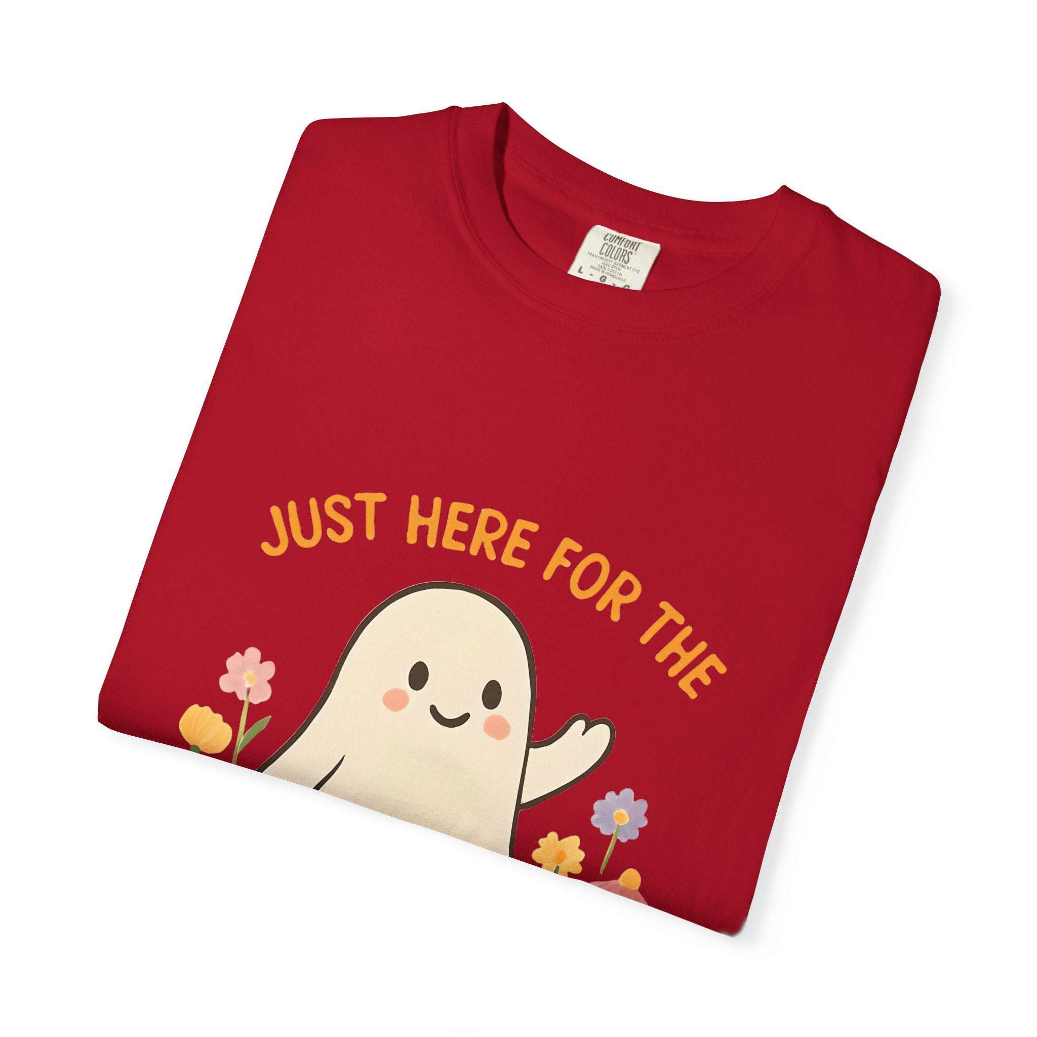 Floral Ghost Halloween T-shirt - TeninoVentures