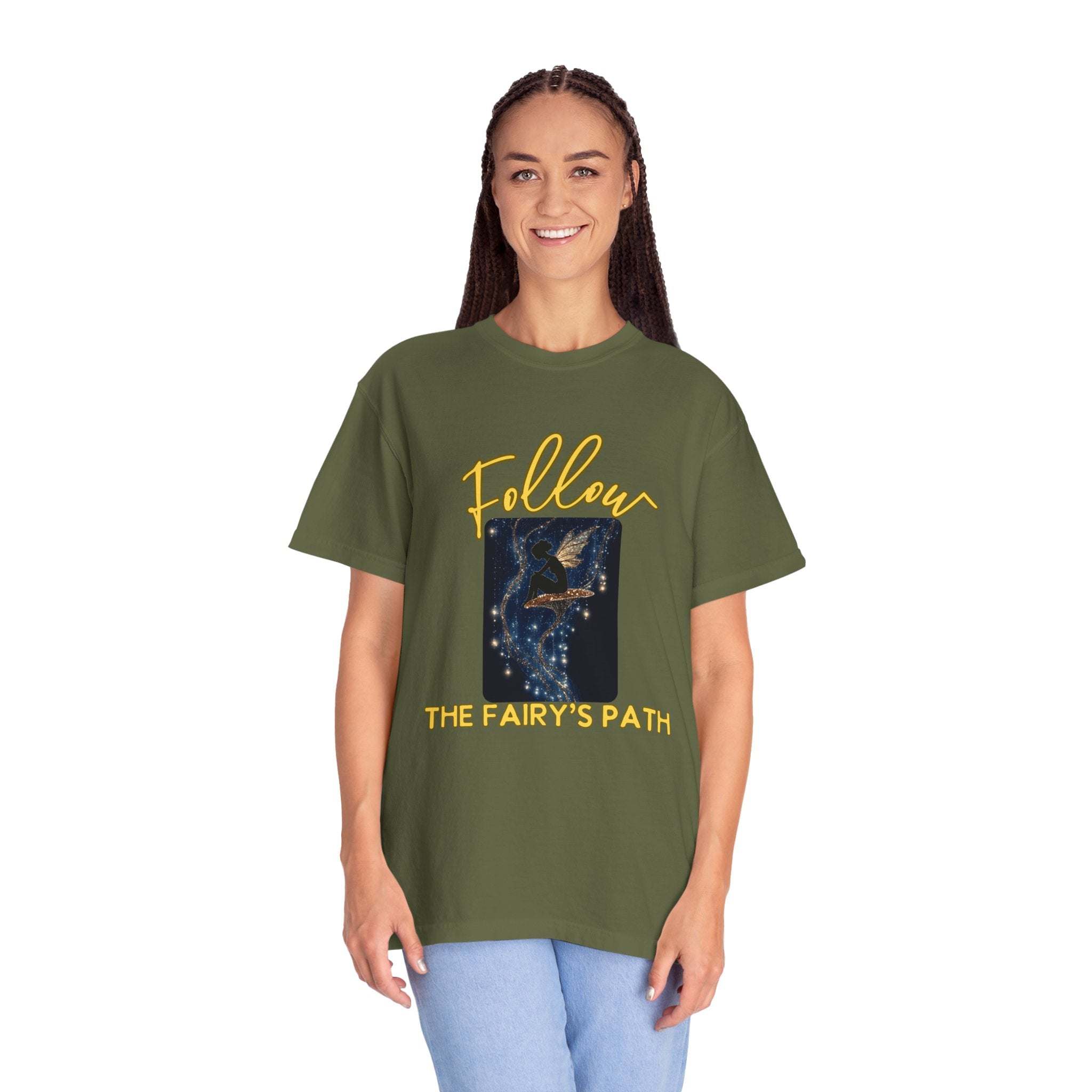 Garment-Dyed T-shirt Follow the Fairy’s Path CottageCore - TeninoVentures