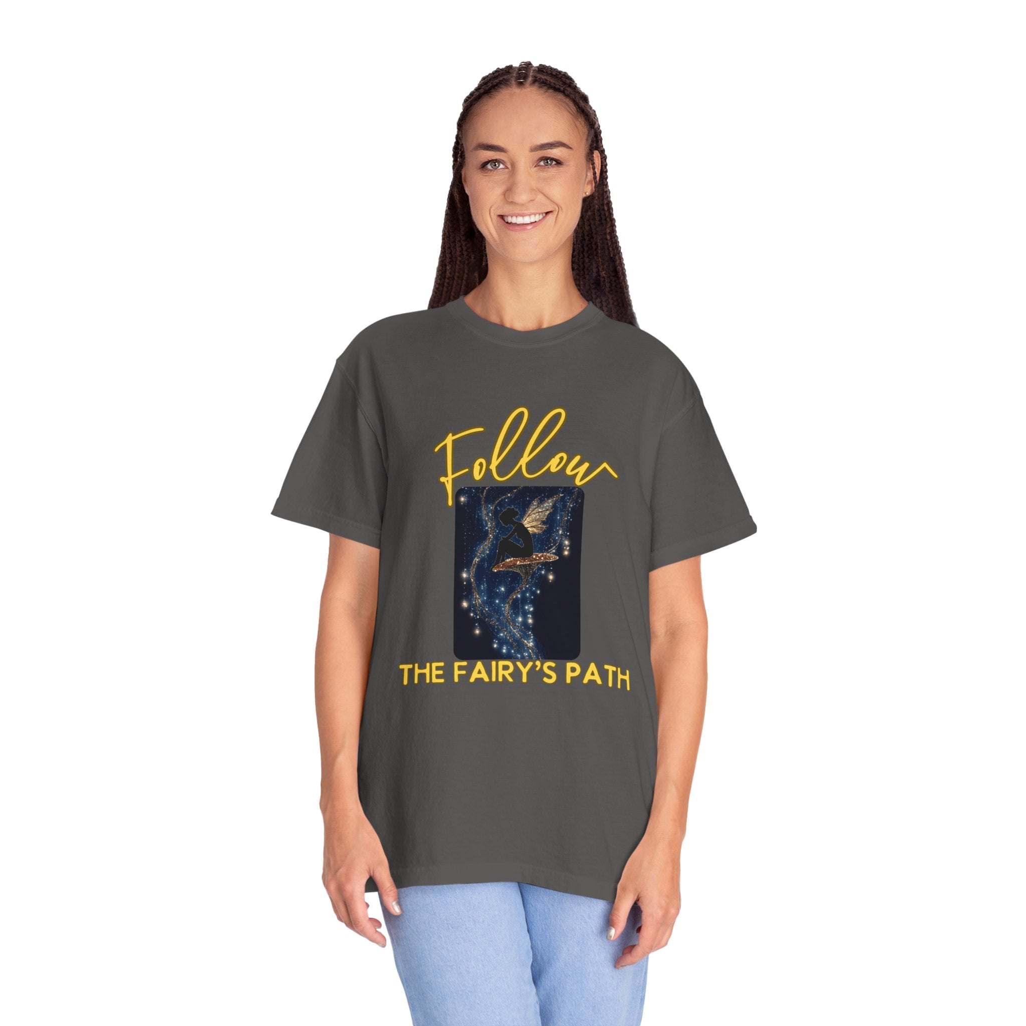 Garment-Dyed T-shirt Follow the Fairy’s Path CottageCore - TeninoVentures