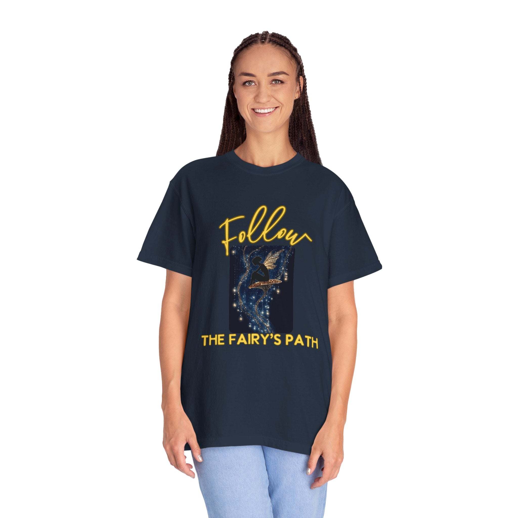 Garment-Dyed T-shirt Follow the Fairy’s Path CottageCore - TeninoVentures