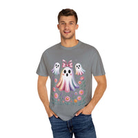Iridescent Floral Ghost Halloween T-shirt - TeninoVentures