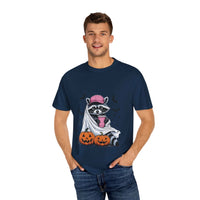 Raccoon Ghost Halloween T-shirt - TeninoVentures
