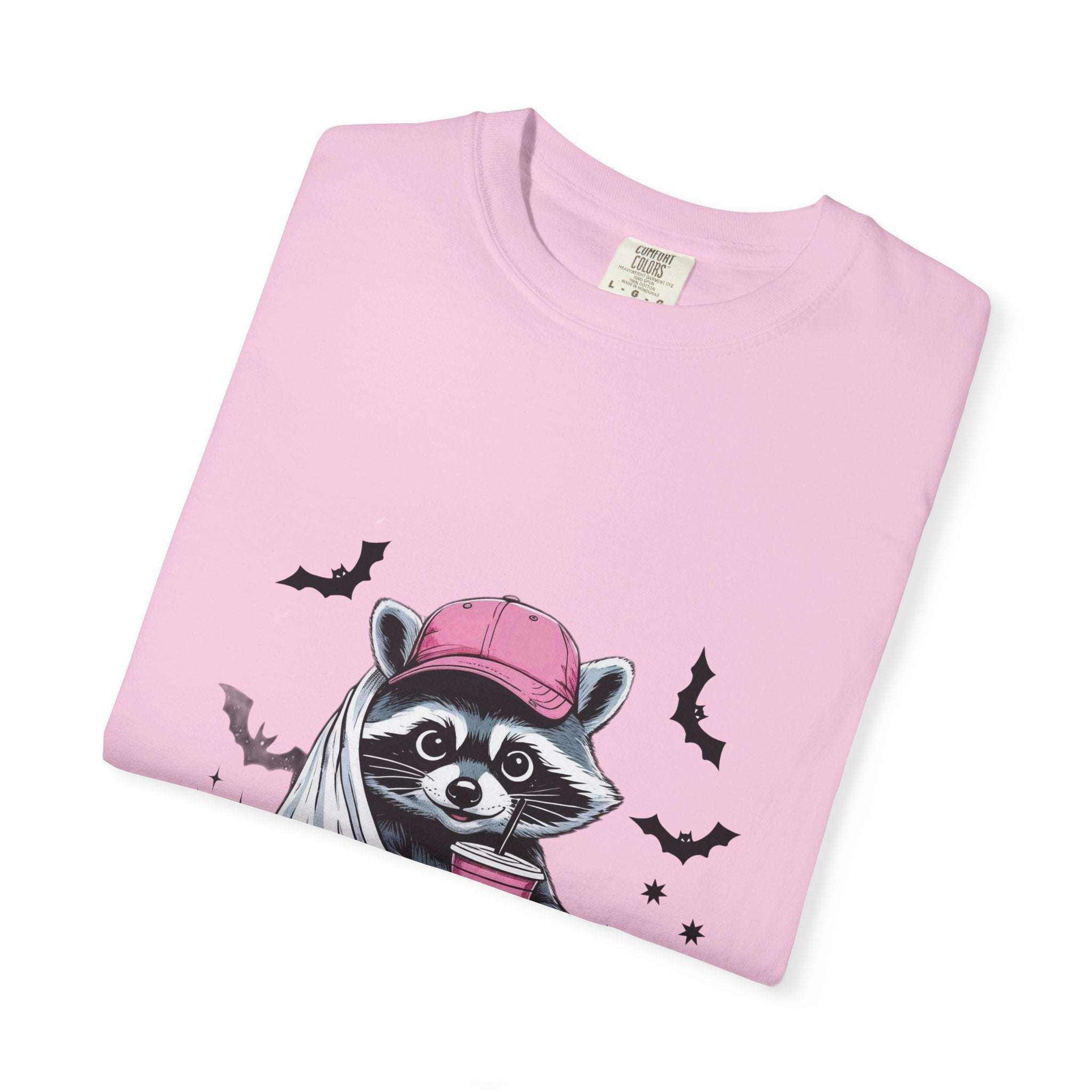 Raccoon Ghost Halloween T-shirt - TeninoVentures