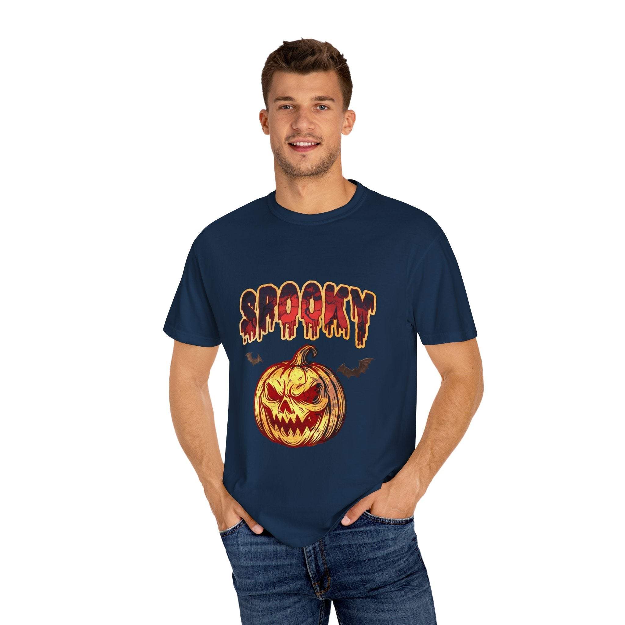 Spooky Pumpkin Halloween T-shirt - TeninoVentures