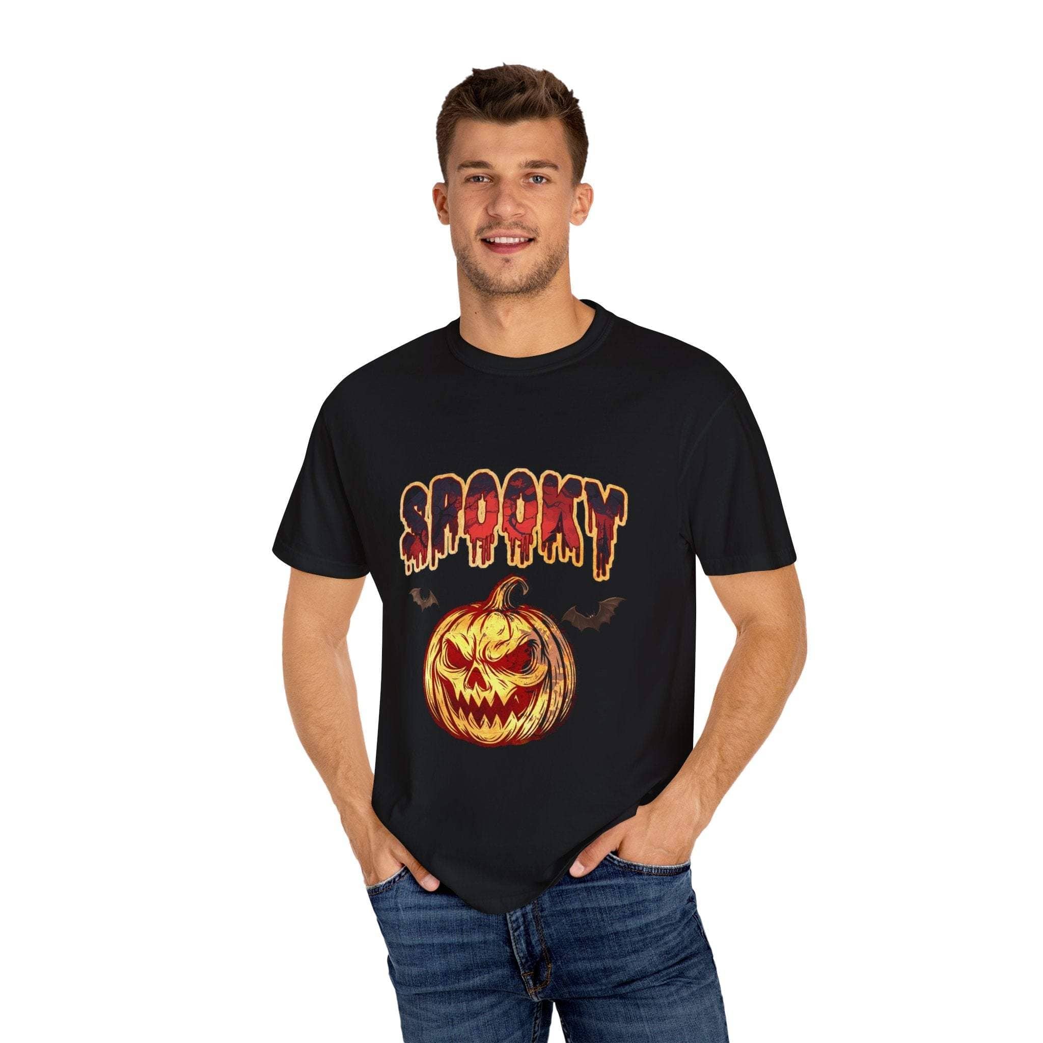 Spooky Pumpkin Halloween T-shirt - TeninoVentures