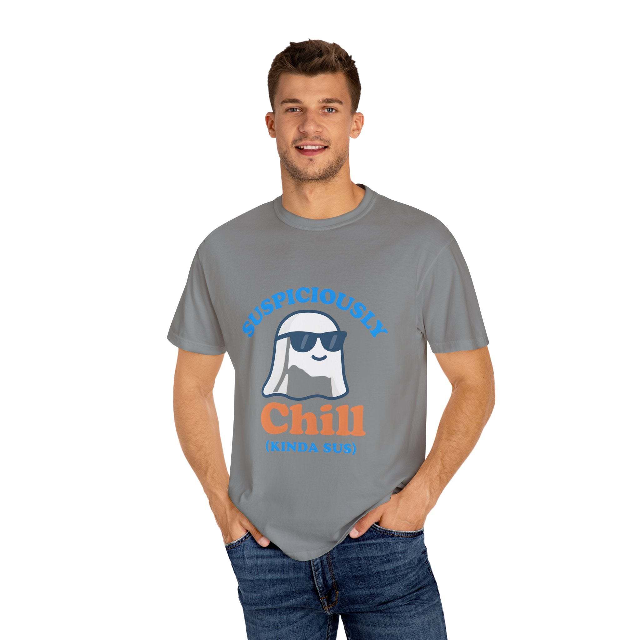 Suspiciously Chill Kinda Sus Ghost T-shirt - TeninoVentures