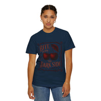 Garment-Dyed T-Shirt Bite Into the Dark Side Cherry for Gothic Style