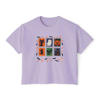 Retro Halloween Stamps Boxy Tee Shirt - TeninoVentures