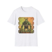Vintage Giant Zombie Halloween movie ticket unisex t-shirt with retro horror design