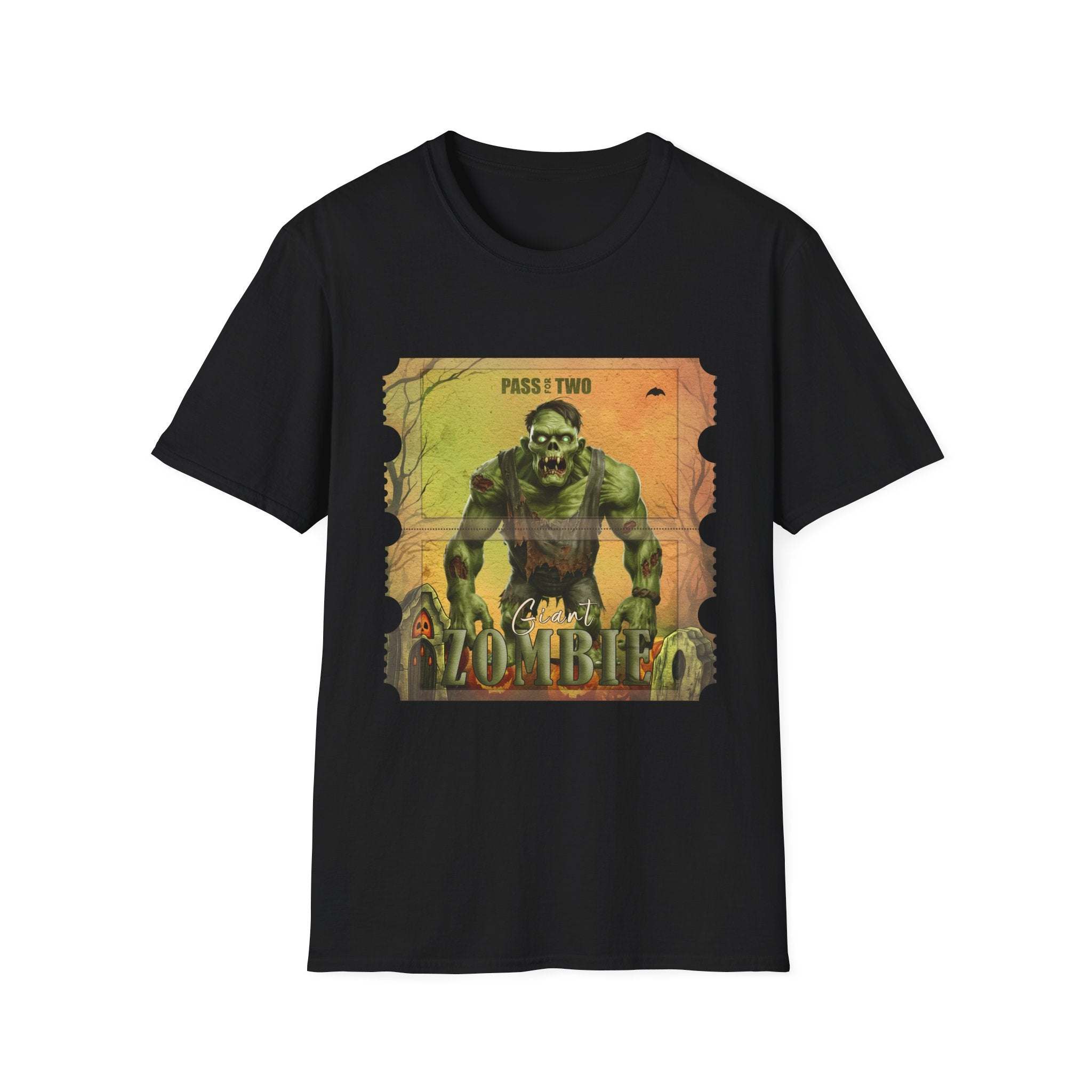 Vintage Giant Zombie Halloween Movie Ticket Unisex T-Shirt - TeninoVentures