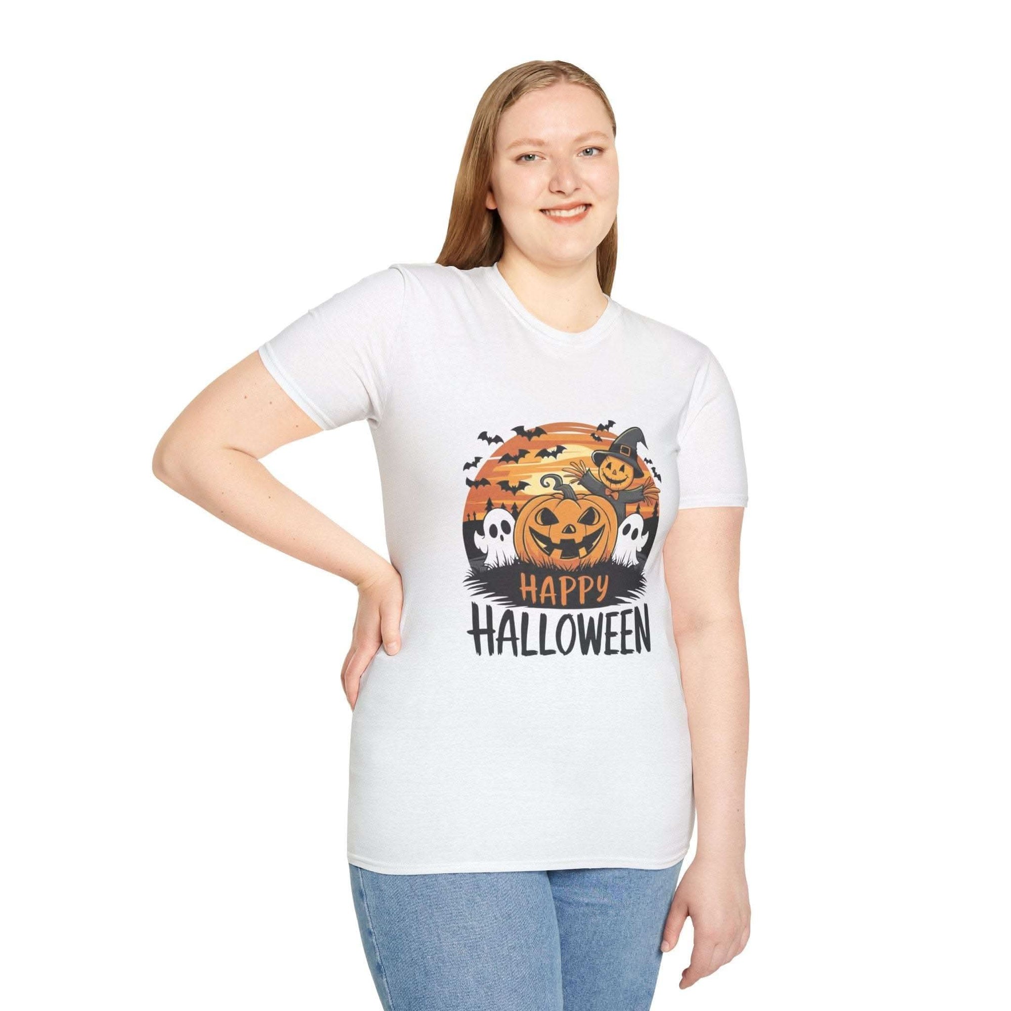 Halloween Pumpkin T-Shirt with vibrant autumn graphics for seasonal style and comfort