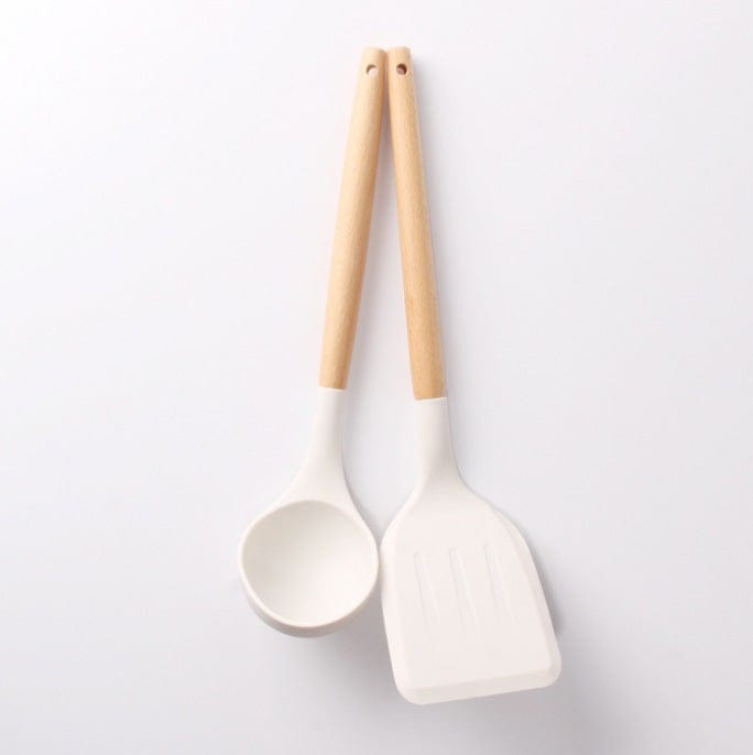 White Silicone Spatula Set Kitchen Tools - TeninoVentures
