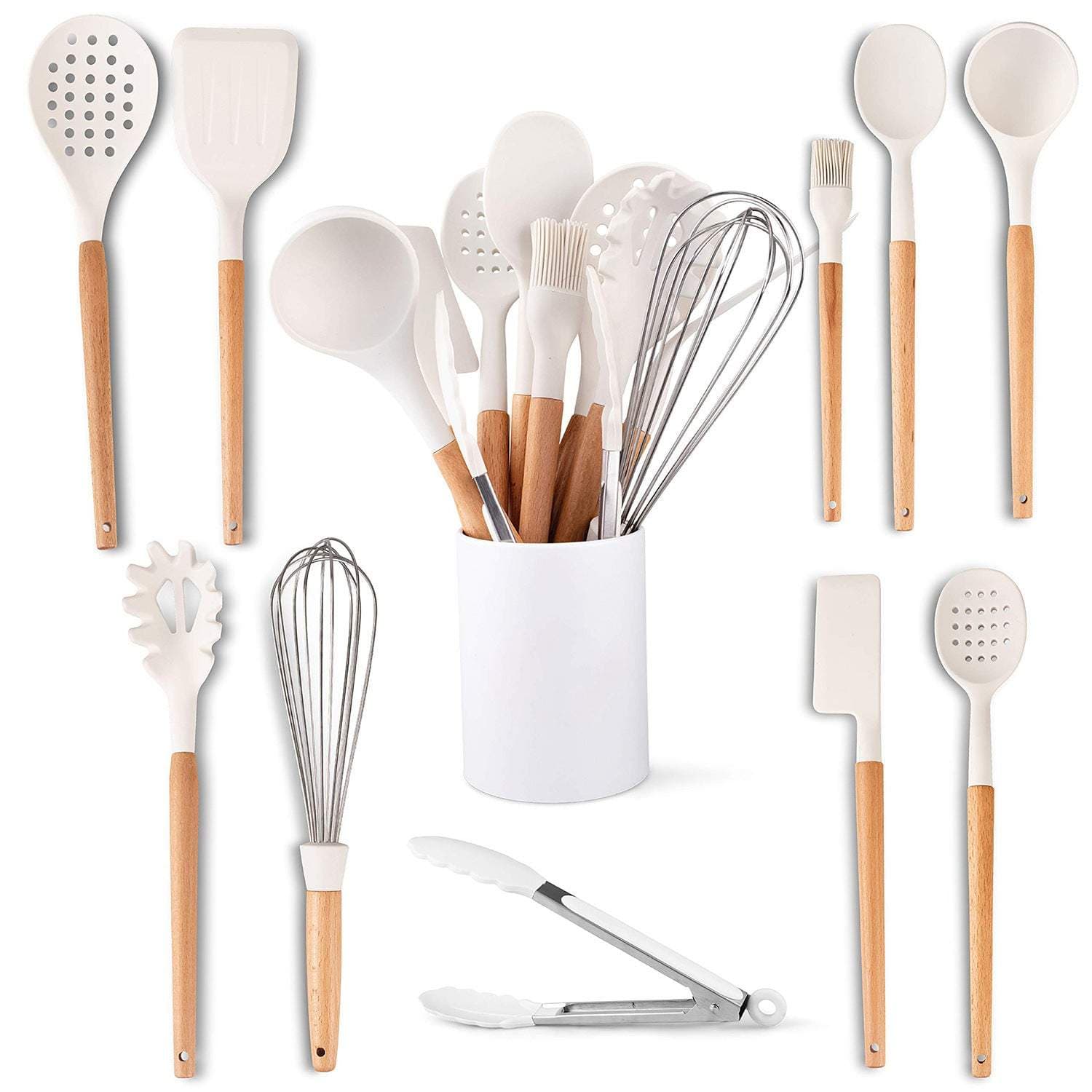White Silicone Spatula Set Kitchen Tools - TeninoVentures