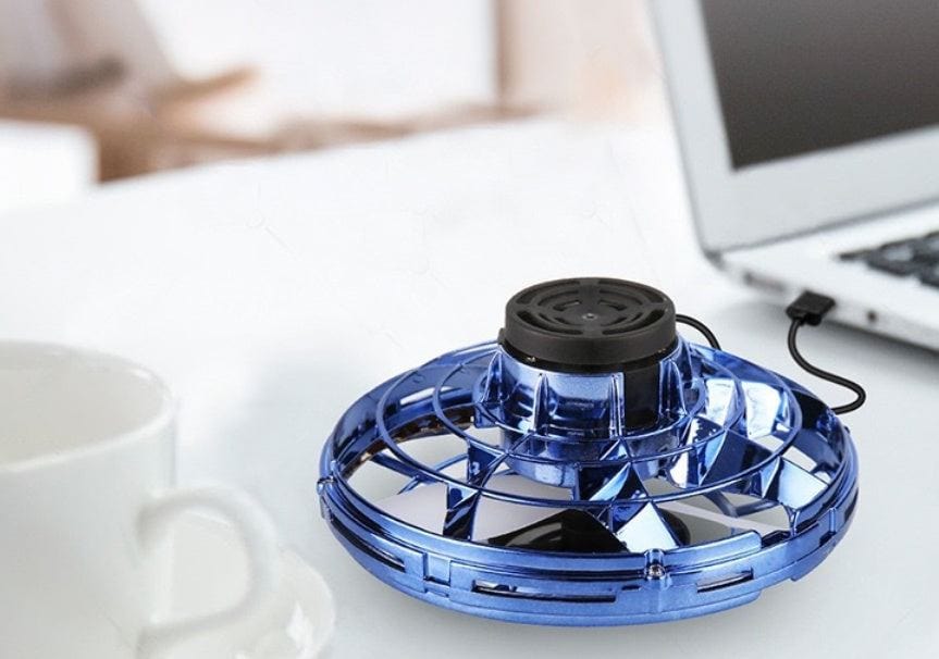 Mini Fingertip Gyro Interactive Decompression Toy with LED UFO